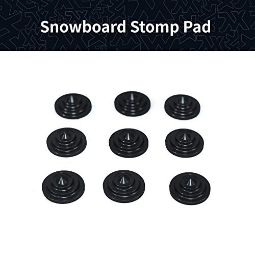 Xcman 4 Layer-Cone Studs 7.87 Inch Dia Aluminum Snowboard Stomp Pad - 9Pcs #TOP1