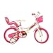 Dino Bikes Unicorn Children's Bicycle Unicorn Girls' Bicycle - 16 Inch | Original | Children's Bike with Stabilisers, Doll Seat and Bicycle Basket - The Unicorn Bicycle as a Gift for Girls