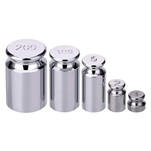 Kit Pesos de Calibração Cromado 5 Peças
