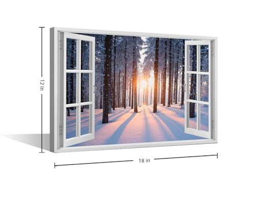 Cuadros de bosque y arte moderno de decoración de pared en lienzo tridimensional 5