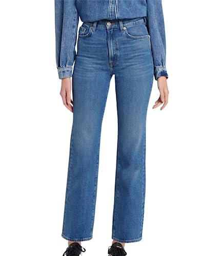 7 For All Mankind Women's Logan Stovepipe Straight Leg Jeans in Explorer2