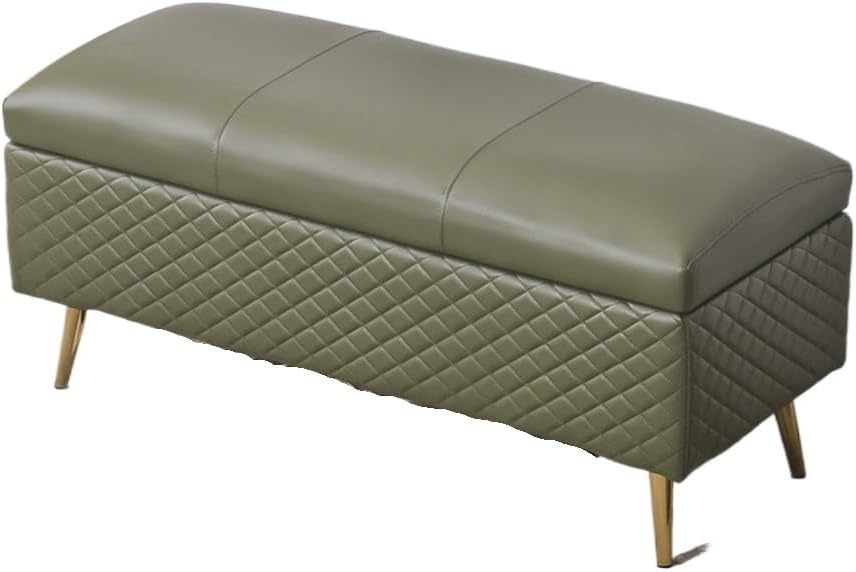 Stool, Clothing Store, Household Square Bed Tail Sofa Stool, Shoe Changing, Can Seat(Gray,Large)