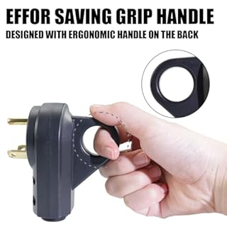 XINLIYA 30 Amp RV Plug, Heavy Duty NEMA TT-30P Replacement Plug Adapter, 125V Electrical Power Connector Extension Cord End with Easy Unplug Handle, Compatible with RV Trailer（Female）