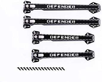 GPM R/C Scale Accessories : Stainless Steel Door Handle for Traxxas TRX-4 Land Rover Defender D90 D110 - 4Pc Set Black