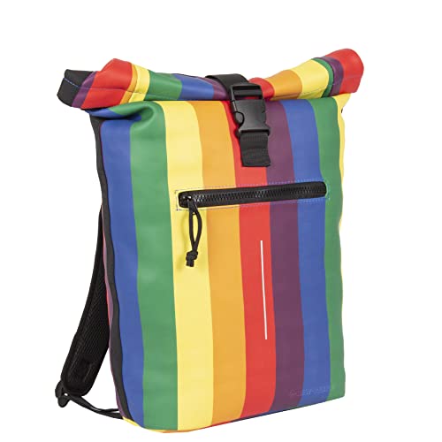 New Rebels ® Mart - Rolltop - Rucksack - Rainbow - Regenbogen - Large II
