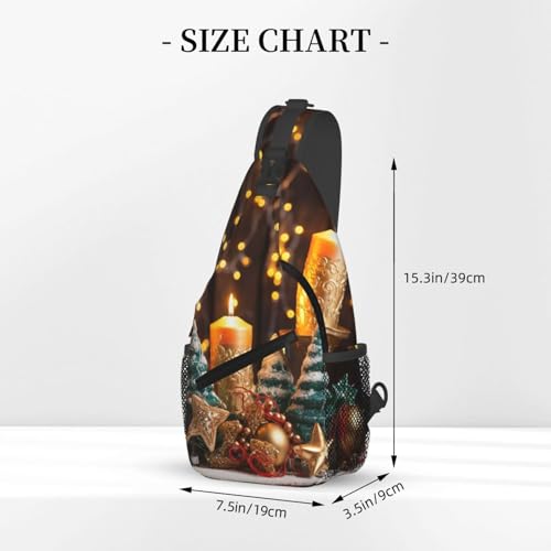 Sling Bag para Mujeres y Hombres Bolsa de Pecho Negra miniatura 2