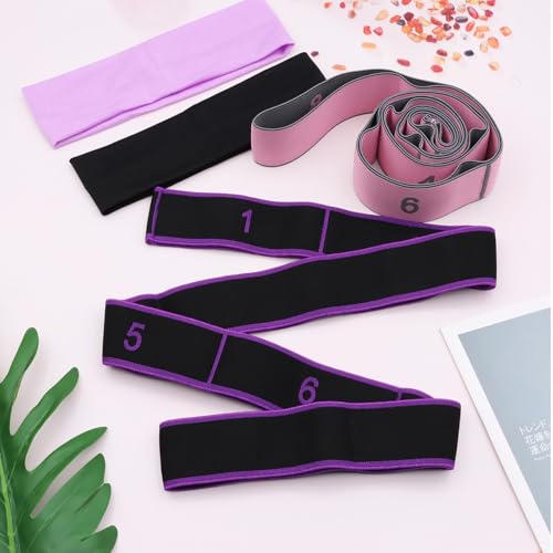 KASURE 2 PCS Yoga Straps for Stretching, Highly Elastic Stretching Strap with 8 Loops, Gymnastics Equipment Stretching Bands for Arm Leg Stretch Yoga Dance Pilates - Image 5
