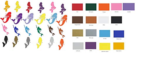 Mermaid Collection (MERMAID Vinyl Stickers choose your colour)