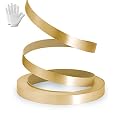 ZYJT Brushed Aluminum Gold Edge Banding 7/8" x 100ft Non Glued PVC Edge Banding Flexible Durable Countertop Edging for Table Cabinet Furniture Decorative (Gold)