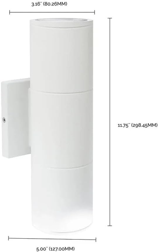 Nuvo 62/1143R1 Two Light Outdoor Wall LED Up-and-Down Sconce, 20W/120-277V, White, Large