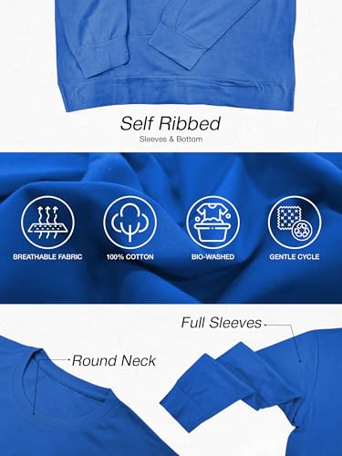Image of STATUS MANTRA Women's Cotton Round Neck Regular Fit Sweatshirt | Full Sleeves and Smile Printed | Comfort Colour T-Shirt | Available in Multicolor & Size Small to 2XL