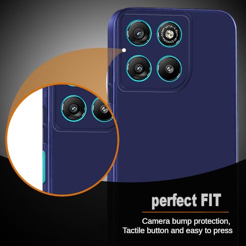 Image of Back Cover for Motorola Moto G67 Power 5G / G57 Power 5G | Full Camera Protection | Premium Liquid Silicon Case | Flexible Bumper Case for Motorola Moto G67 Power 5G / G57 Power 5G (Dark Blue)