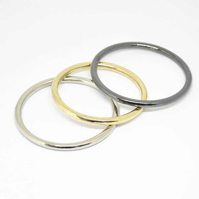 LIUXIN 100 STÜCKE DIY Leder Handwerk Taschenriemen Zubehör Metall O Ring Schnalle 10mm/15mm/20mm/25mm/30mm/35mm/40mm/45mm/50mm/60mm/65mm/70mm