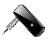 PWireless Bluetooth Adapter for Car, 2 in 1 Bluetooth 5.0 Receiver Transmitter for Car with Display Screen, Suitable for Cars, Speakers, Stereo Systems and Headphones