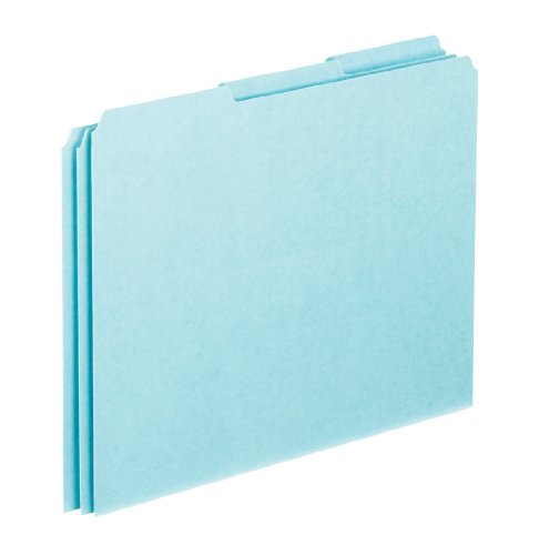 Pendaflex PN203 Blank Tab File Guides, 25 pt. Blue Pressboard, 1/3 Cut, Letter Size, 100/box