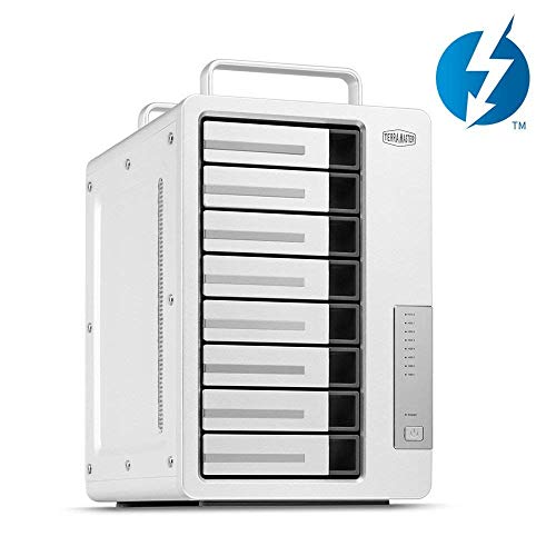 TERRAMASTER D8 Thunderbolt 3 Professionele acht-bay externe harde-schijfbehuizing RAID 0 / RAID1 / RAID5 / RAID6 / RAID10 / JBOD Harde schijf RAID-opslag (schijfloos)