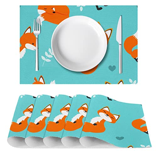 Set de table renard résistant à la chaleur et antidérapant pour repas propre