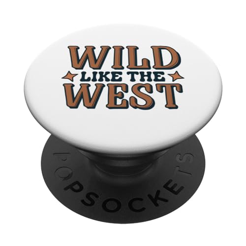 Wild like the West! Western Style Outfits Wild West Lover PopSockets Swappable PopGrip, Black
