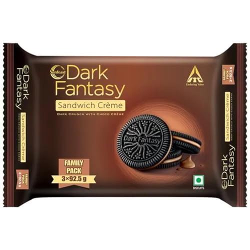 Image of Sunfeast Dark Fantasy Dark Choco Cream Sandwich Biscuits, 277.5g