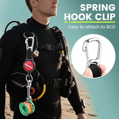 Retractor de buceo extensible para evitar la pérdida de silbatos y cámaras 2