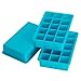 Webake Ice Cube Trays & 2 Tbsp Silicone Freezer Tray, 15 Cavity Whisky Ice Cube Tray, Easy Release, BPA Free, Flexible Pack of 3