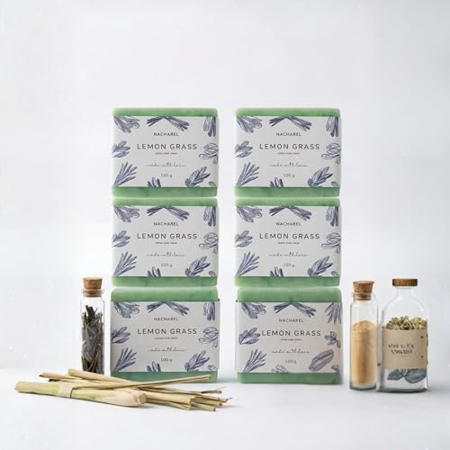 Image of Lemon Grass Soap | Pure & Gentle Bathing Bar for Glowing Skin | Anti-bacterial Soaps for Men & Women | Natural Cleansing Bar For Moisturising | Soap for All Skin Types | Pack Of 6