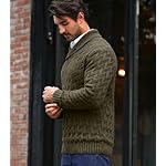 Men's Shawl Collar Pullover Sweater Casual Cable Knit Button Sweaters Tops for Winter (S-5XL) - Image 2