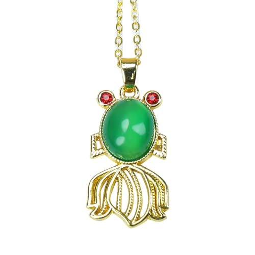Colliers de pendentif en jade vert incrusté en or et chaîne en argent 925 plaqué or pour femme