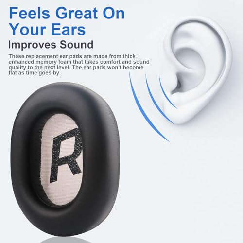 Miruchertter Voyager 8200 Almohadillas de Repuesto para Auriculares Compatible con Plantronics BackBeat Pro 2 / Voyager 8200 UC - Espuma de Memoria Marrón miniatura 2