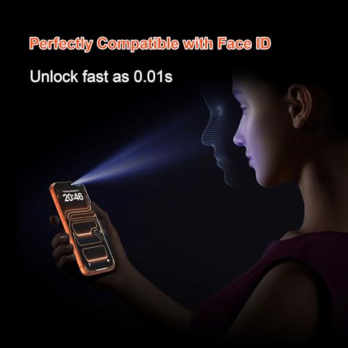 Image of OneFish for iPhone 16 Pro Privacy Screen Protector - 4 Way 360 Anti Spy