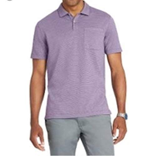 Van Heusen Mens Short Sleeves Feeder Stripe Polo Shirt VIO duneberry XL