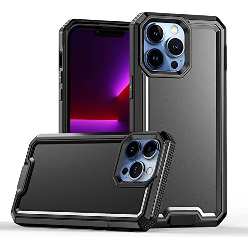 Coque Mate Antichoc iPhone 12 Pro Max : Finition PC dur premium bicolore noir protecteur