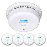 X-Sense 10-Year Battery Smoke and Carbon Monoxide Alarm with Display, Dual Sensor Smoke CO Alarm Complies with UL 217 & UL 2034 Standards, Auto-Check, SC01, 5-Pack