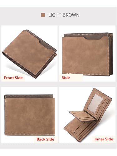 Zysta Personalized Wallet for Men Custom Leather Wallets with Engraved Name & Initial Ideal Gift for Husband Dad Birthday Anniversaries Father's Day Gifts3