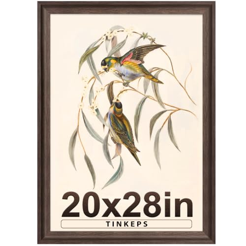 Image of 20x28 Walnut Brown Poster Frame, Vintage Wide Edge, Wall Decor