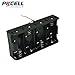 PKCELL 4-Slot D Size Battery Holder Contain Two Wires (4pc)