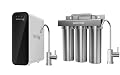 Waterdrop TSU and TST-UF-B 0.01?m Ultra-Filtration Under Sink Water Filter, Stainless Steel, 5X Service Life,Remove 99.99% of Cont?minants Larger Than 0.01?m, with Dedicated Faucet-Bundle