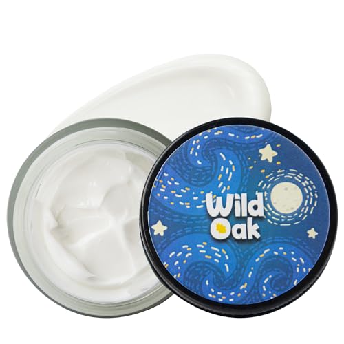 Image of WildOak Night Cream With Vitamin A for Anti-Aging, Fine Lines & Wrinkles | Dark Spots, & Blemishes | Glowing Skin | 6x Power of Saffron, Sandalwood, Licorice, Tamarind Seed, Calendula & Jojoba | 50gm