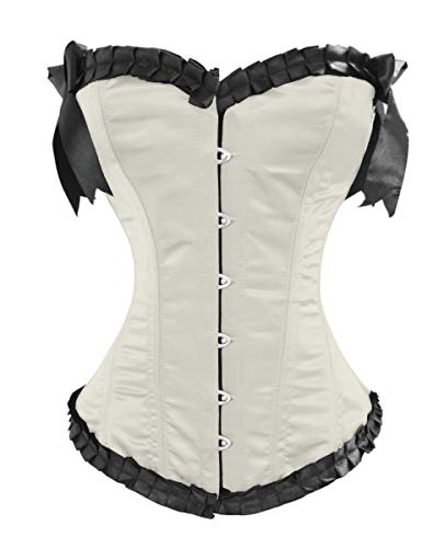 Luvsecretlingerie Heavy Duty 26 Double Steel Boned Waist Training Satin Overbust Shaper Corset #8016-BT-SA