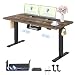 FLEXISPOT Scrivania Regolabile in Altezza 160x80 cm, 2 Motori, Piano Unico 25 mm, Memoria & Display Altezza, Ergonomica con Gestione Cavi, Ripiano Sottoscrivania, Ganci e Clip Fermacavi