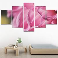SIGNWIN 5 Panel Canvas Wall Art Botanical Chic Closeup Expressive Multicolor Photography Realism Ultra for Home Decorations Ready to Hang - 60