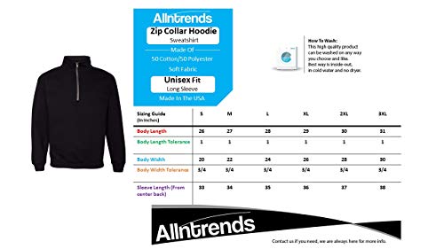 ALLNTRENDS Adult Zip Collar Sweatshirt US Homeland Security Embroidered Top (L, Black)2