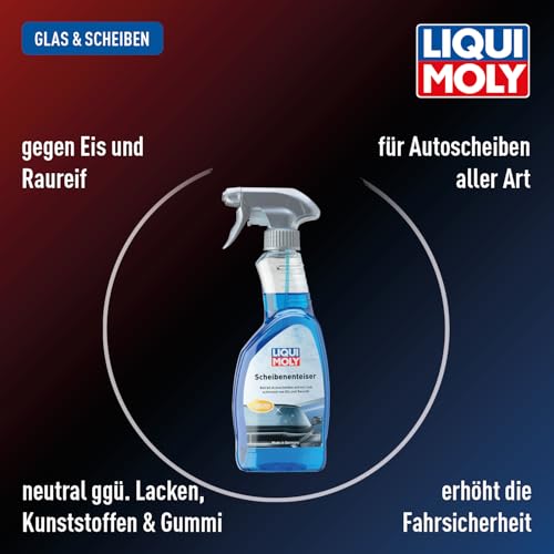 LIQUI MOLY Scheibenenteiser, Art.-Nr. 6902 I 500ml reinigendes Enteiserspray Auto für den Winter I Entfernt schnell & schonend Eis und Rauhreif an Scheiben I Eisspray Auto für erhöhte Fahrsicherheit