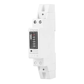 1 Phase Electric Meter, KWh Meter XTM18S Single Pole Width DIN Rail Electric Meter 220V for AMR System