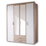 kleiderschrank eiche san remo LEICHTE MONTAGE - Der Schrank ist dank detaillierter Anleitung schnell & leicht montiert und somit für Anfänger geeignet. Das Montage-Material ist inklusive. Maße: 156 x 195 x 53 cm (B/H/T).