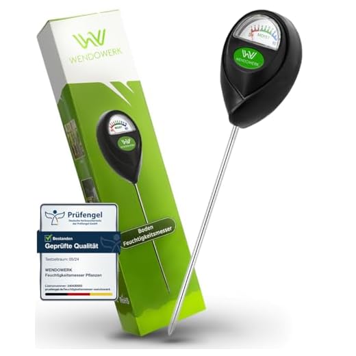 Wendowerk® Boden Feuchtigkeitsmesser für Pflanzen - [Grün/Schwarz] - Ohne Batterien - Verbessertes Feuchtigkeitsmessgerät Pflanzen [2025] – Premium Bodentester