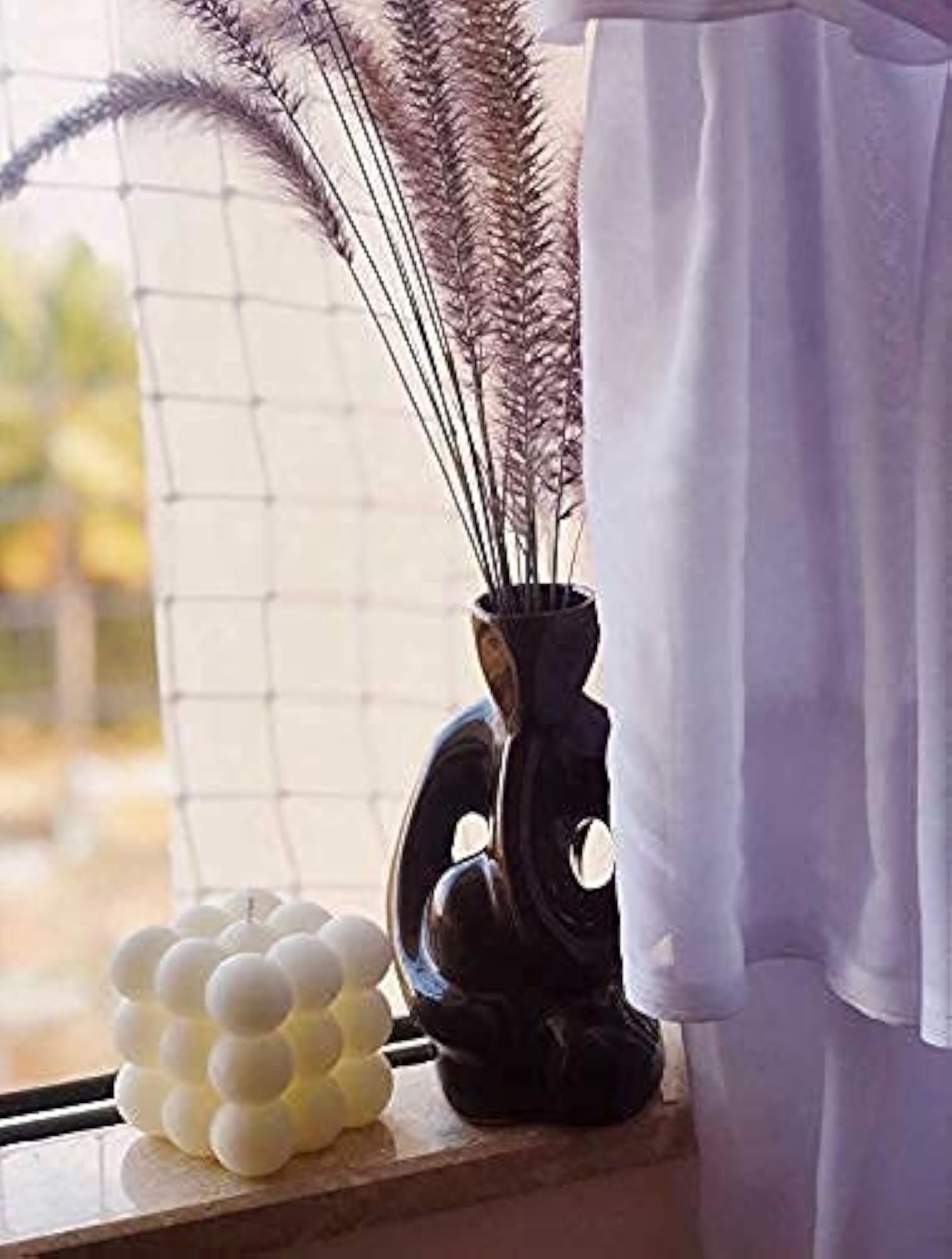 Premium Unscented Bubble Cube Candle, Hand-Poured Eco-Friendly