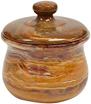 Polished Marble Jar, Amber Shower and Bathroom Accessory