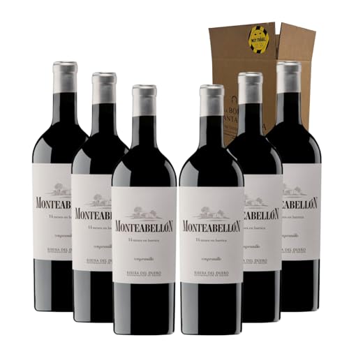 Monteabellón - Ideal para Maridar con Carne y Comida Mediterránea - Pack 6 Botellas 75cl