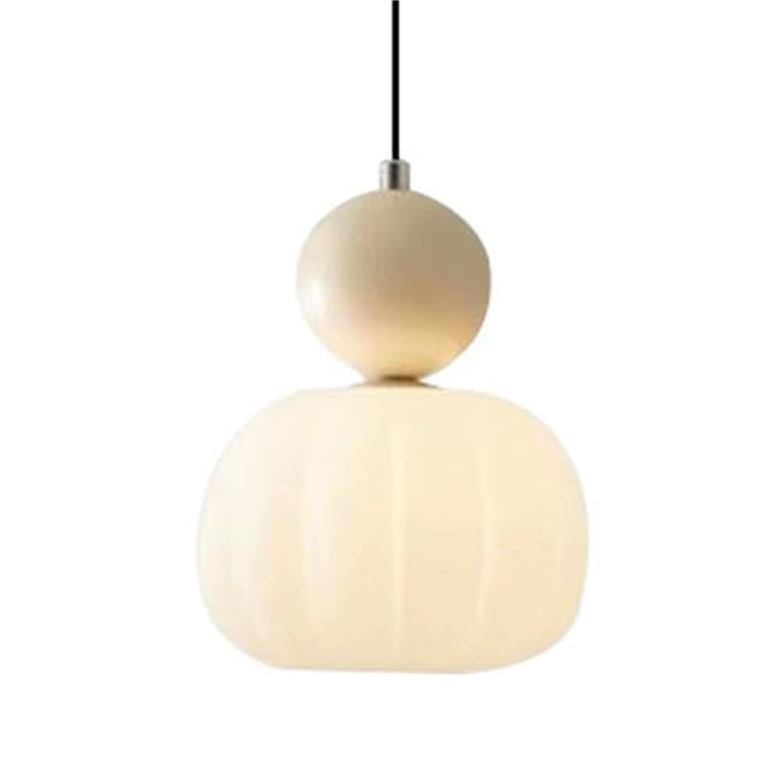 HUAYUSEDF Creative Pumpkin Shape PE Pendant Lamp Chandelier Hanging Lighting Ceiling Fixture G9 Modern Simple Single Head for Corridor Living Room Kitchen
